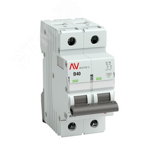 Выключатель автоматический AV-10 2P 40A (B) 10kA AVERES