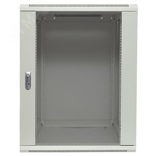 Шкаф настенный 19'' TERACOM PRO 15U 600х600 мм дверь стеклянная с замком-ручкой серый