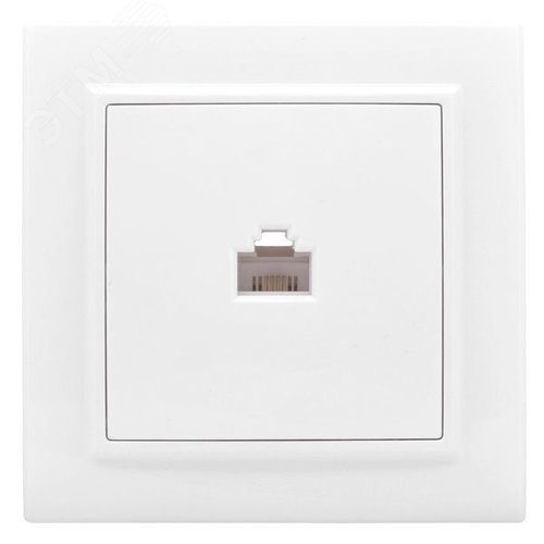 Розетка Минск RJ-45 1-местная СП белая