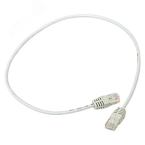 Патч-корд TERACOM Cat.5E (1Гбит/с) неэкранированный UTP оболочка PVC серый (0.5м)