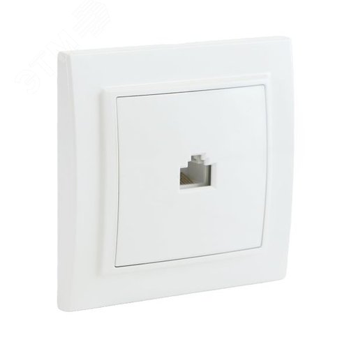 Розетка Минск RJ-45 1-местная СП белая