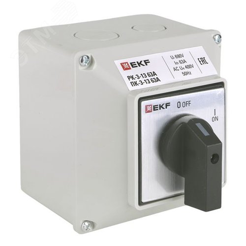 Переключатель кулачковый ПК-3-13 63А 3P ВКЛ-ВЫКЛ IP65 PROxima