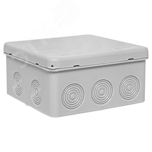 Коробка распределительная KMP-030-035 с крышкой (100х100х50) для прямого монтажа без мембр. вводов серая IP54 EKF