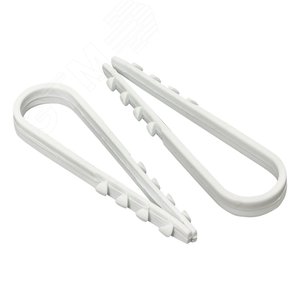 Дюбель-хомут для круглого кабеля 11-18мм нейлон белый Simple (100шт)