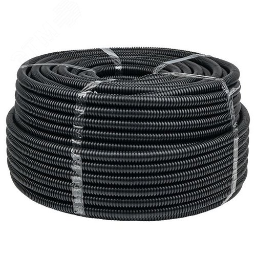 Труба гофрированная FPHF с зондом d50мм (20м.) черная Plast PROxima