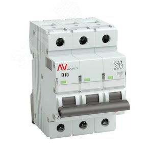 Выключатель автоматический AV-10 3P 10A (D) 10kA AVERES