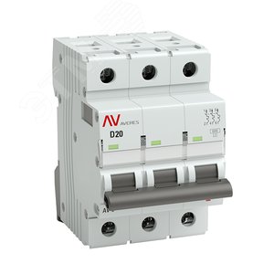 Выключатель автоматический AV-6 3P 20A (D) 6kA AVERES