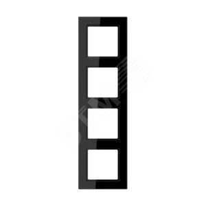 Рамка 4-я для горизонтальной/вертикальной установки  Серия- ACreation  Материал- термопласт. Цвет- черный