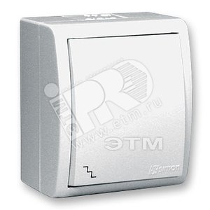 15 Aqua Выключатель проходной (переключатель) с подсветкой IP54 10А 250В винтовой зажим S15A белый