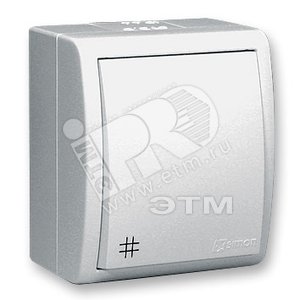 15 Aqua Выключатель проходной с 3-х мест (перекрёстный) с подсвет. IP54 10А 250В винт.заж. S15A белый