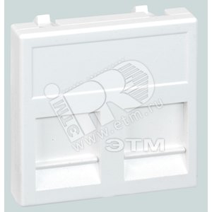Connect Адаптер на 2 RJ45 CJ545U(FM) CJ546U(FM) шторка 45х45мм SC графит