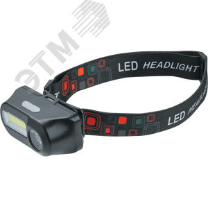 Фонарь светодиодный NPT-H32-ACCU налобный 1COB LED 5Вт+1CREE LED 3Вт li-ion 1,2Ач