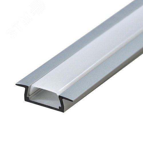 Профиль встраиваемый алюминиевый 2 м матовый экран 2 заглушки для светодиодных лент