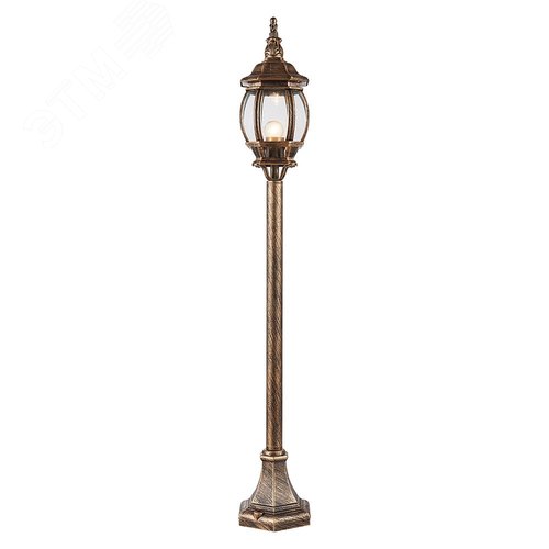 Светильник 8110 100W 230V E27 160х160х1200мм черное золото