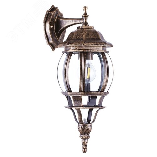 Светильник 8102 100W 230 В E27 245х160х450мм черное золото