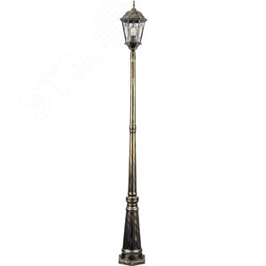 Светильник НТУ-60w столб Е27 IP44 черное золото