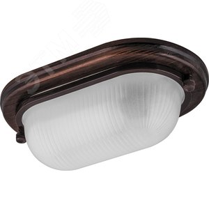 Светильник НБО-04-60-021 Е27 овал дерево орех IP54