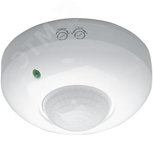 Датчик движения ИК потолочный 1200w 360 градусов 6м IP20 белый