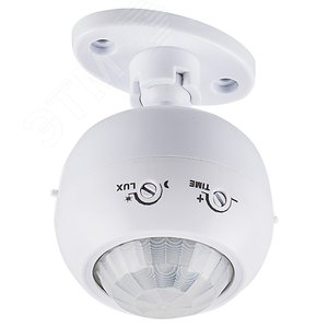 Датчик движения ИК накладной 1200w, 120 градусов горизонтально, 360 градусов вертикально, 8м IP20 поворотный белый