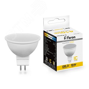 Лампа светодиодная LED 5вт 230в G5.3 теплый