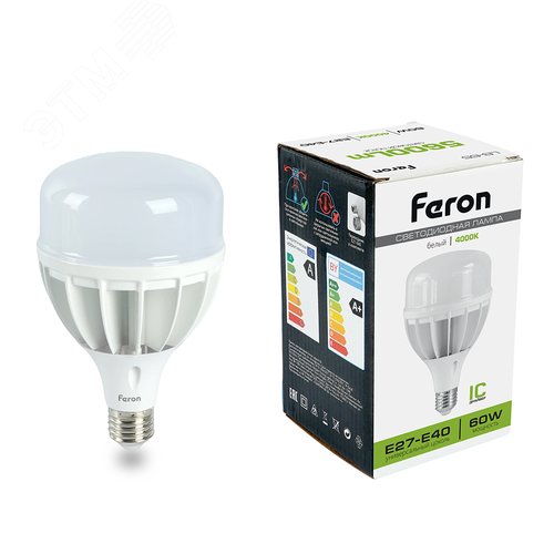 Лампа светодиодная LED 60вт Е27/Е40 белый