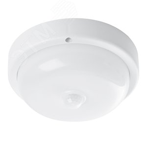 Светильник светодиодный ДБП-12w с датчиком 4000К 900Лм IP54 круглый белый ЖКХ