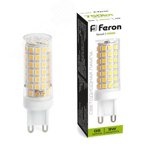 Лампа светодиодная LED 9вт 230в G9 белый капсульная