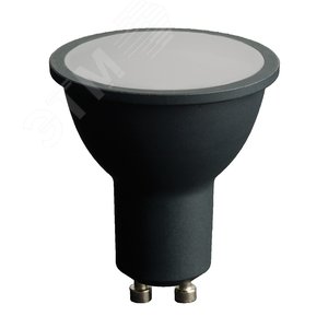 Лампа светодиодная LED 8вт 230в GU10 теплый черный корпус .PRO