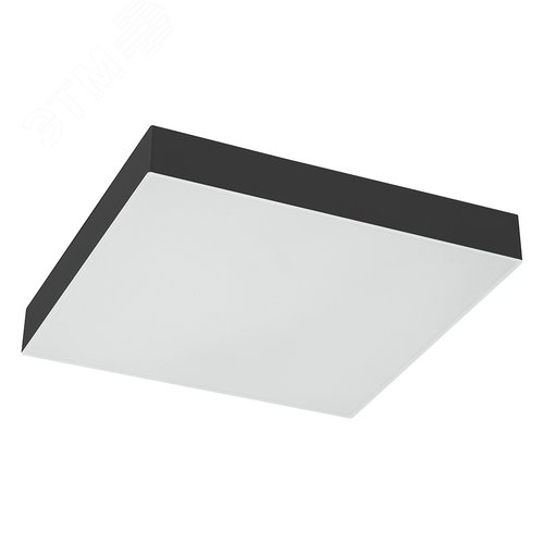 Светильник светодиодный ДПО-12w 6400K 960Лм квадратный черный IP44 .ONE